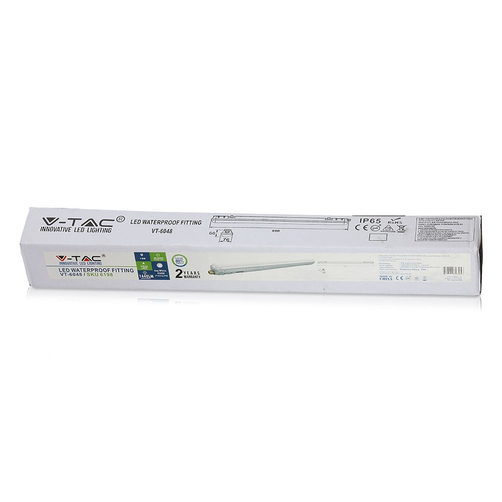 Lampă Waterproof cu LED PC/PC 600mm 18W, Alb natural - 5 | YEO