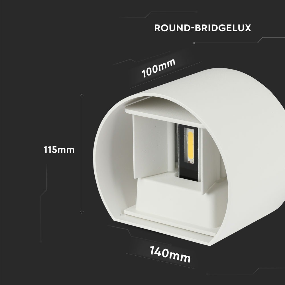 6W Aplică LED Corp Alb Rotund IP65 Alb cald - 2 | YEO