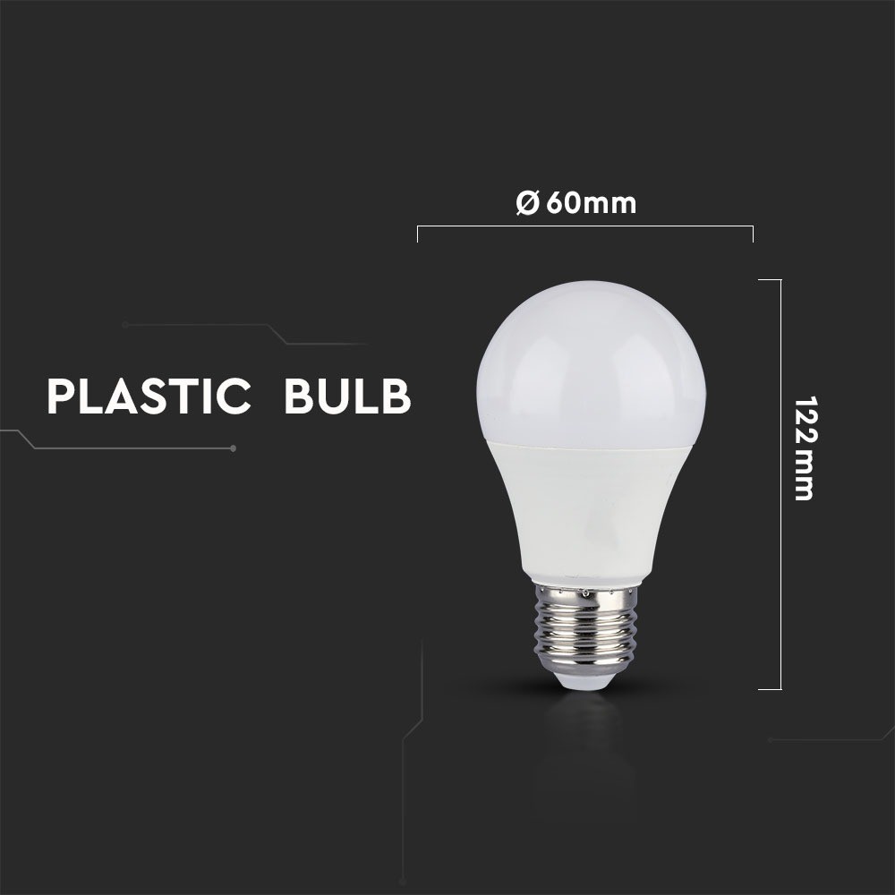 Bec LED - 9W 3 Step Dimming A60 Е27 Plastic, Alb rece - 5 | YEO