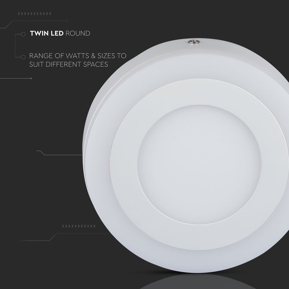 18W+3W - Panou LED - Rotund, Alb natural EMC+CR80 - 2 | YEO