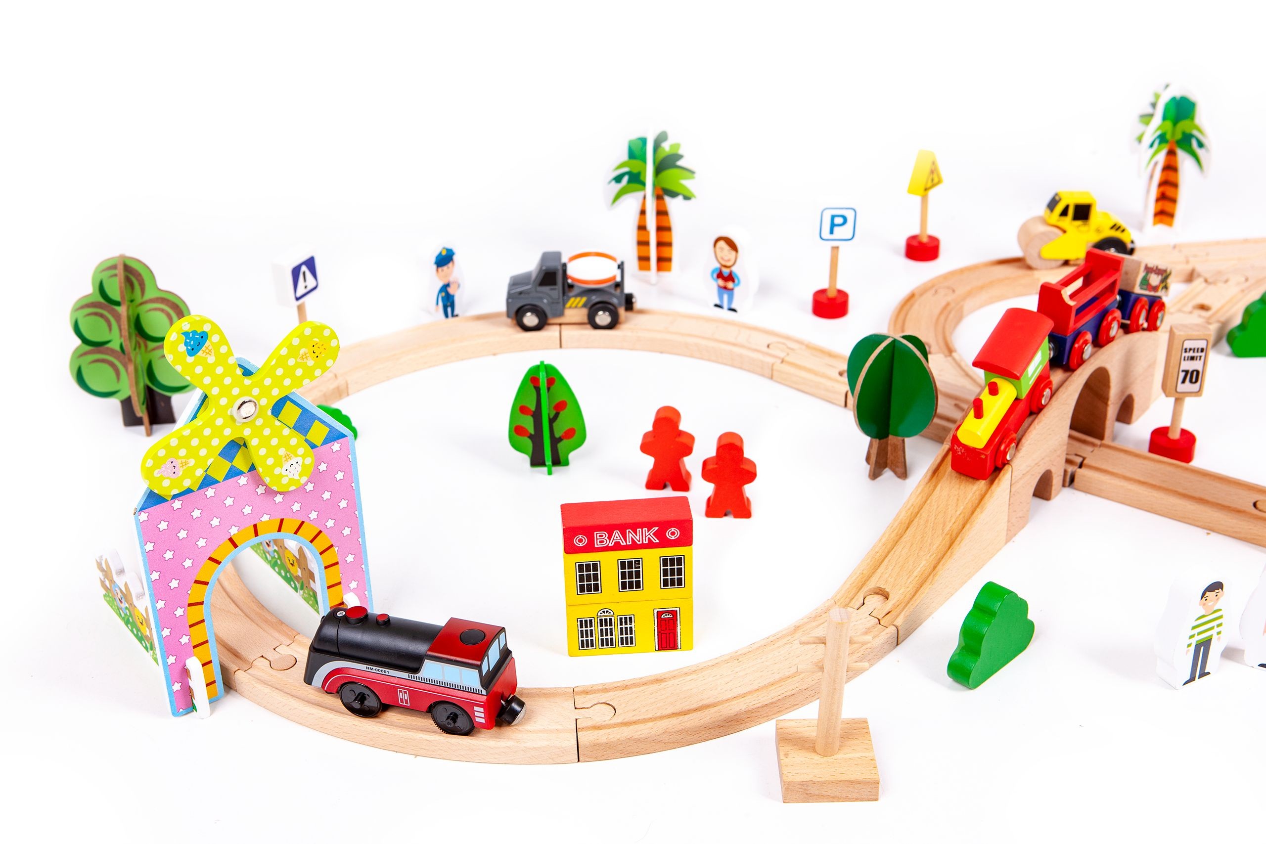 Ecotoys de 78el cu tren de lemn - 1 | YEO