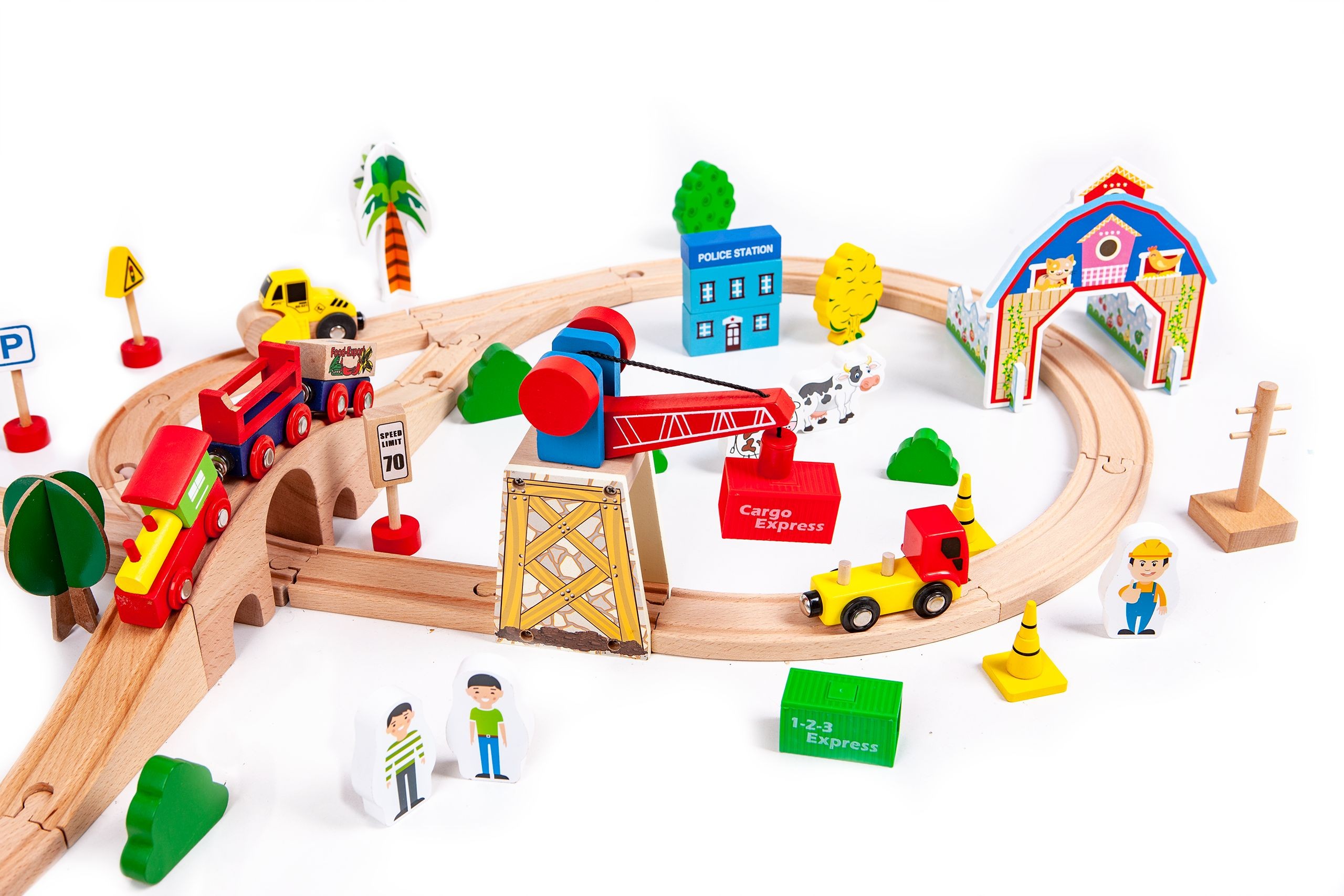 Ecotoys de 78el cu tren de lemn - 3 | YEO