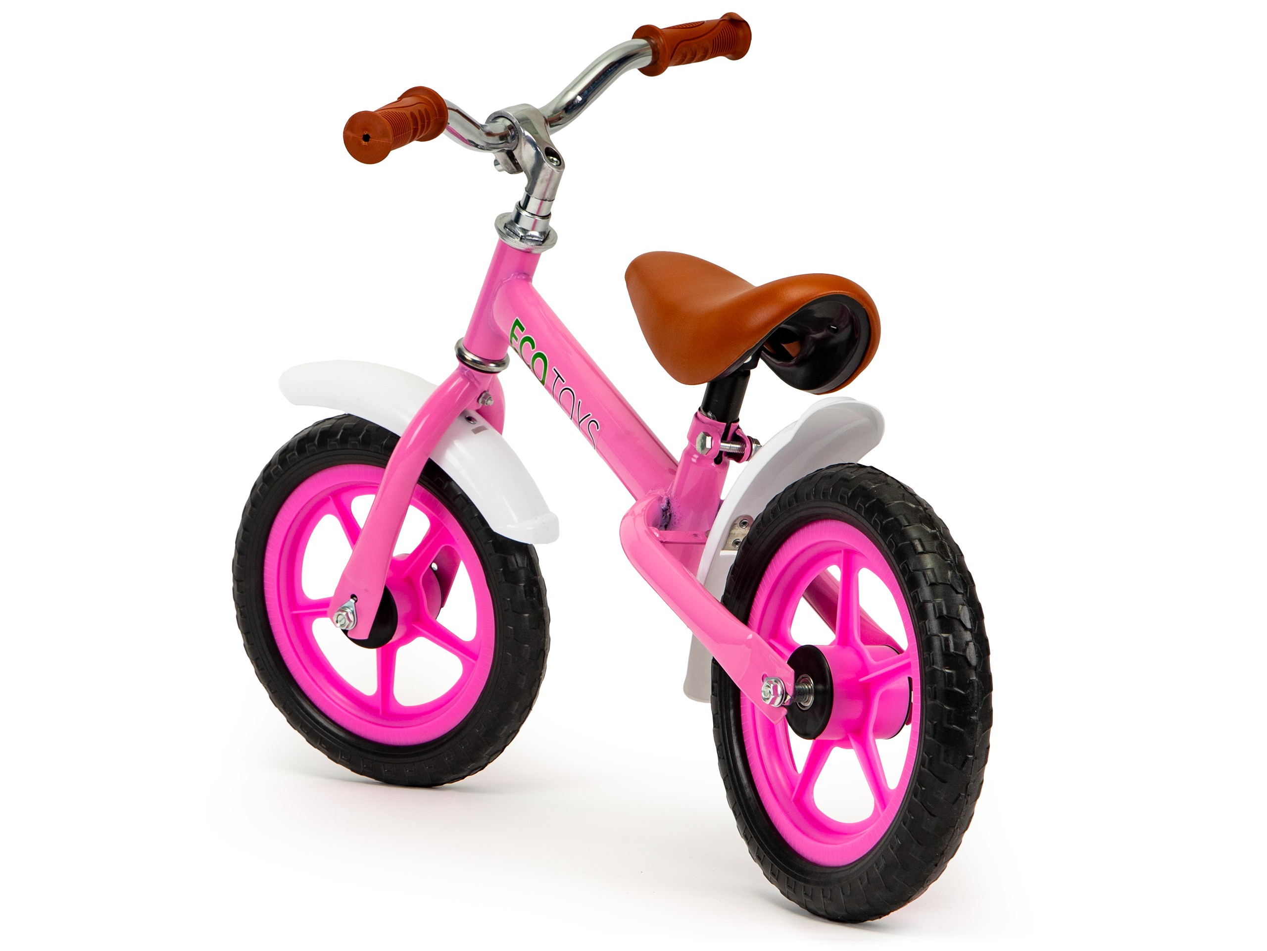 Bicicleta copii fara pedale Ecotoys roz - 2 | YEO