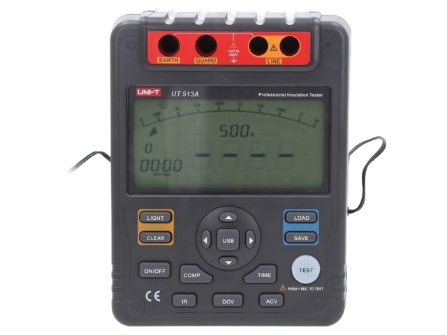 Tester de rezistență de izolare UNI-T UT513A 5kV, USB - 1 | YEO