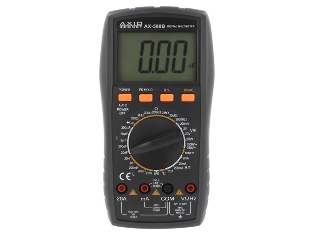 Multimetru digital portabil AX-588B - Instrument esențial pentru orice electrician sau pasionat de electronice - 1 | YEO