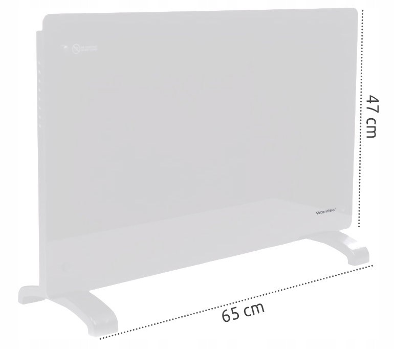 Panou Radiant Infrarosu Electric Termoglass 1600W (ALB) control touch si telecomandă - 1 | YEO