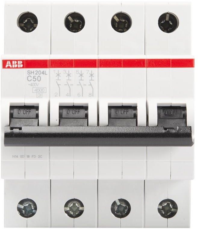 Intrerupator Automat 50A 4P C 4.5KA - 1 | YEO