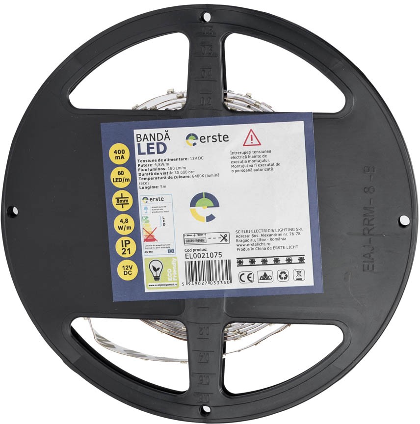 Banda LED 5x60 4.8W/m 6400K IP20 5m/Rola - 1 | YEO