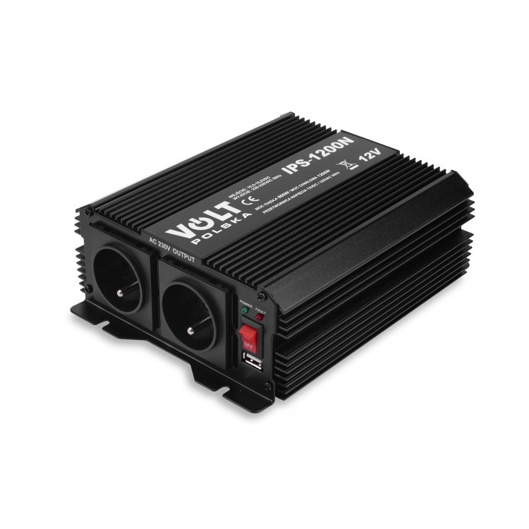 Invertor auto 12V 220V convertor de tensiune IPS 1200 N 800W 1200VA - 4 | YEO