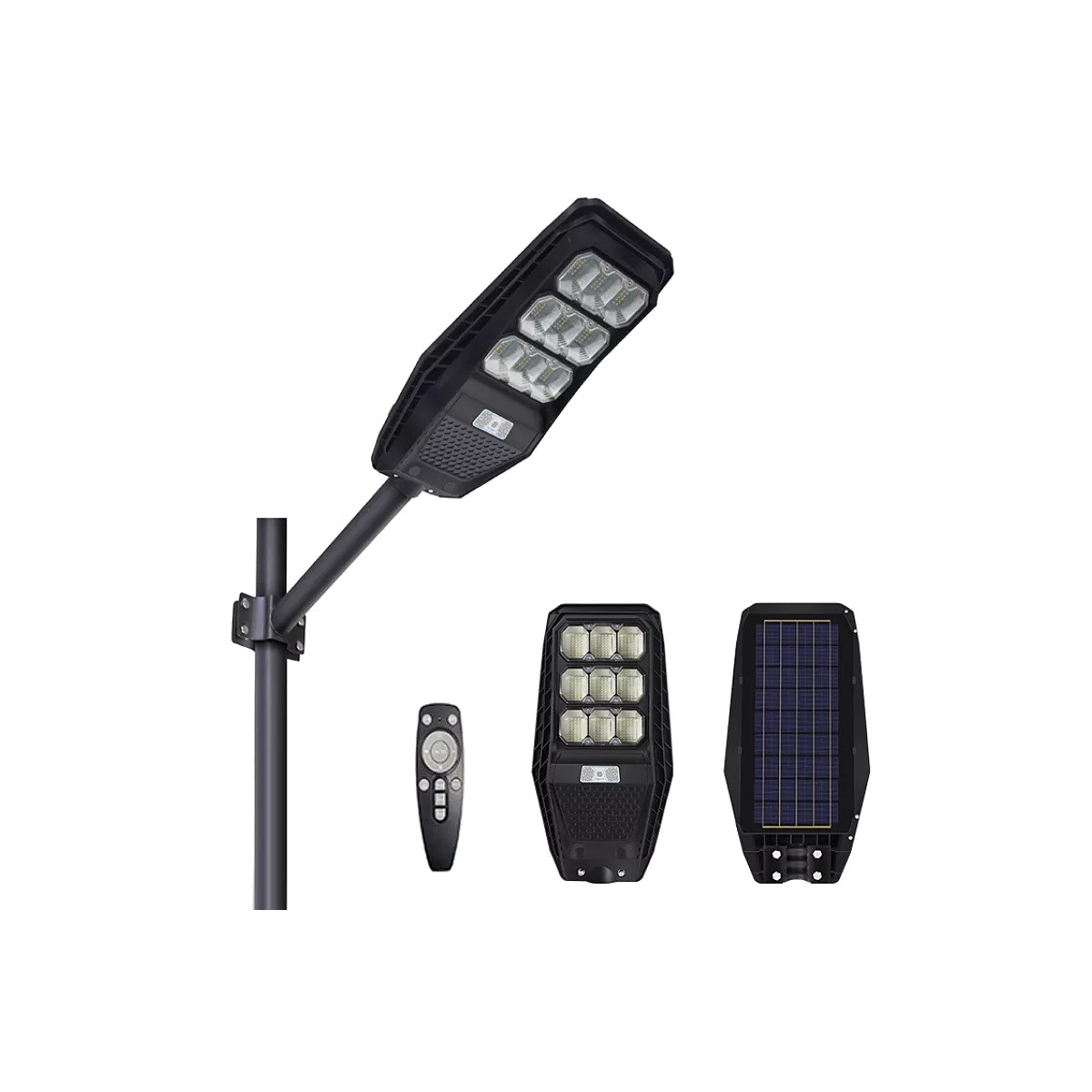 Set Lampa solara Pioneer 120W, Panou solar 10W , Acumulator 12000mAh , Telecomanda - 1 | YEO