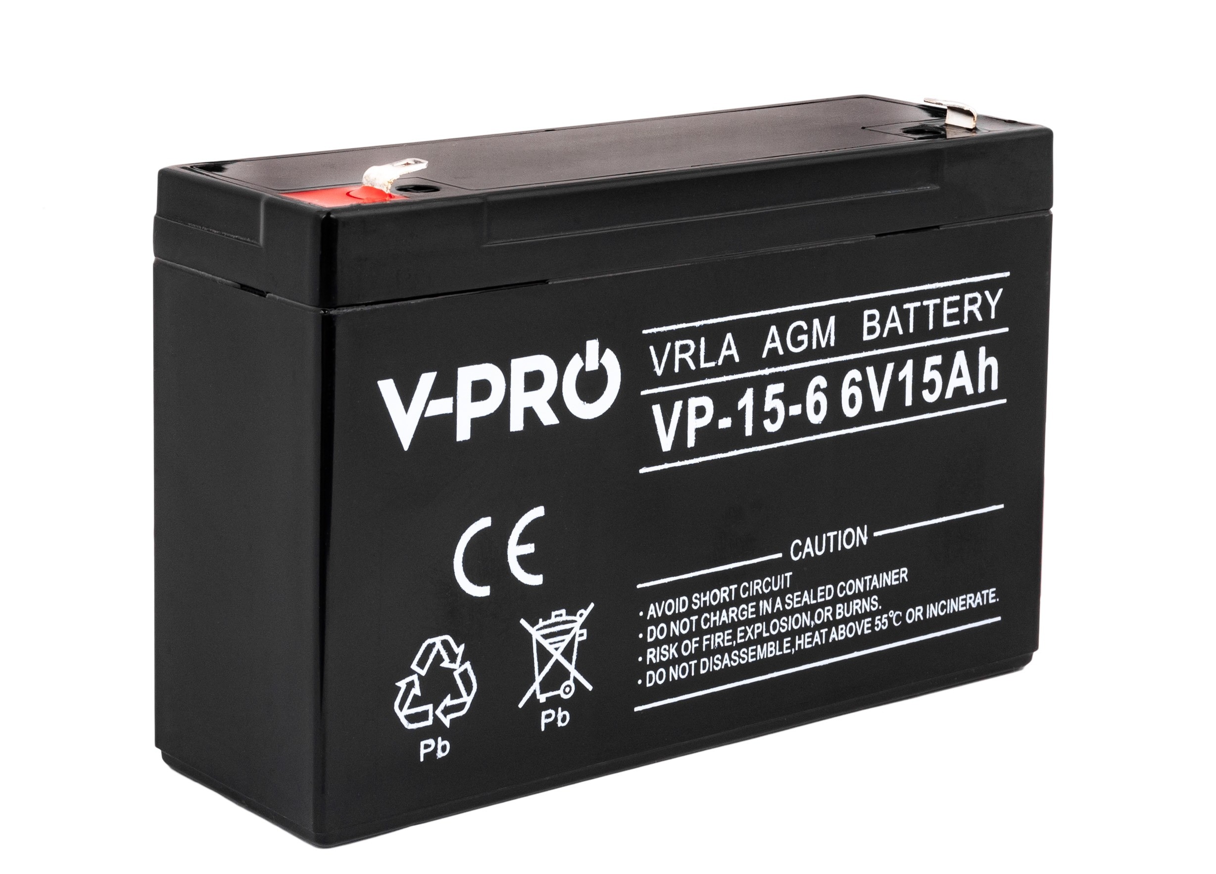 Acumulator AGM VRLA VPRO BATERIE 15Ah 6V VOLT POLSKA - 2 | YEO