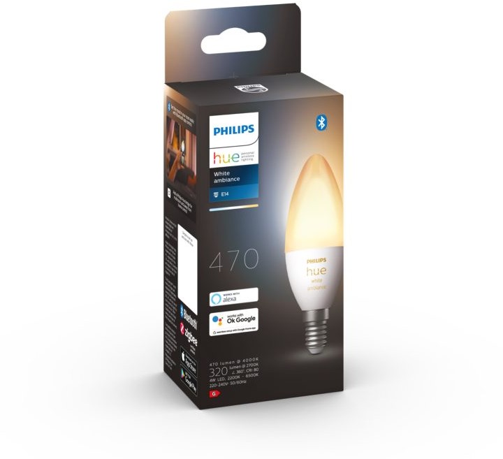 Bec LED lumÃ¢nare B39 5.2W E14 white ambiance, Philips Hue - 4 | YEO