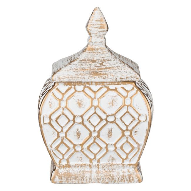 Decoratiune din ceramică cu capac, 15x9,5x22,5 cm - 5 | YEO