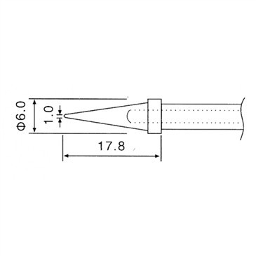 Soldering iron tip N4-1/ZD415 avg.1.0mm (ZD-912,ZD-916,ZD-917)