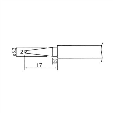 Soldering iron tip N1-46 avg.2.0mm (ZD-929C,ZD-931) N1-46_2.0mm - 2 | YEO