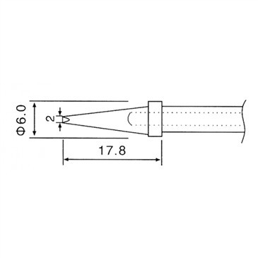 Soldering iron tip N4-4/ZD415 avg.2.0mm (ZD-912,ZD-916,ZD-917) - 1 | YEO