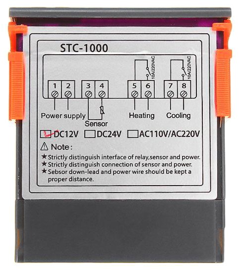 Termostat cu sonda de temperatura externa si doua circuite independente cu relee de iesire STC-1000, alimentare 12V - 2 | YEO