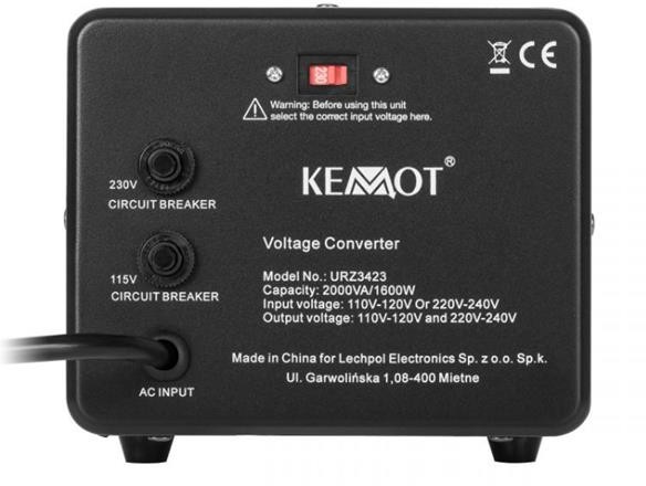 Convertor de tensiune KEMOT URZ3423 1600 W / 2000 VA - 1 | YEO