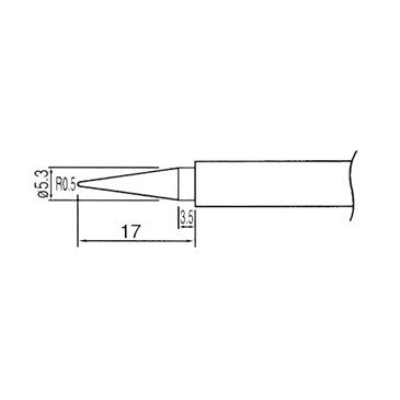 Soldering iron tip N1-16 avg.1.0mm (ZD-929C,ZD-931) N1-16_1.0mm - 2 | YEO