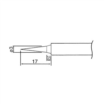 Soldering iron tip N1-26 avg.0.4mm (ZD-929C,ZD-931) N1-26_0.4mm - 2 | YEO