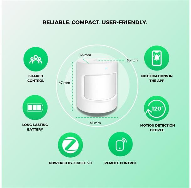 Detector inteligent de mișcare NOUS E2 ZigBee Tuya - 1 | YEO