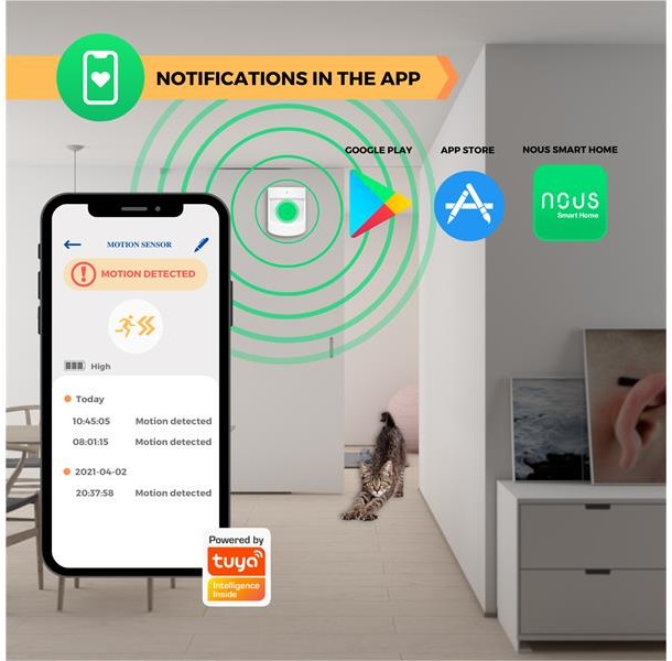 Detector inteligent de mișcare NOUS E2 ZigBee Tuya - 3 | YEO