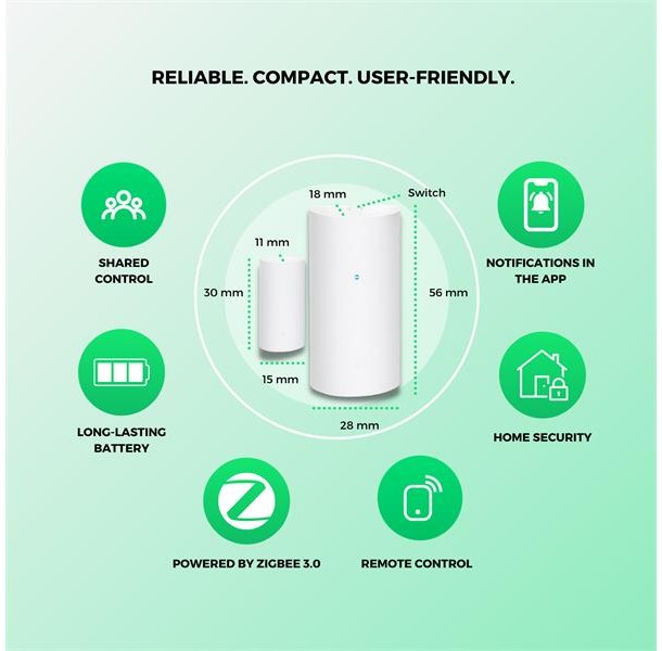 Detector inteligent pentru ușă/fereastră NOUS E3 ZigBee Tuya - 1 | YEO