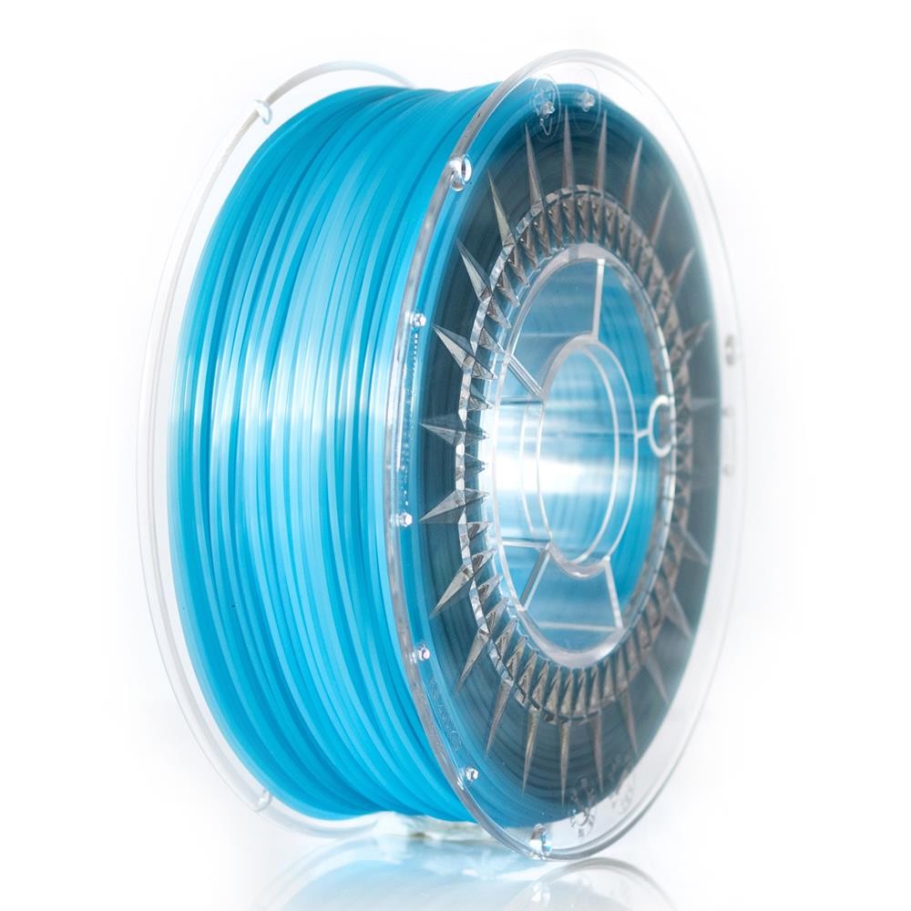 Filament: PLA albastru azur, semitransparent 1kg 195°C ±0,5% DEV-PLA-1.75-BLT - 1 | YEO