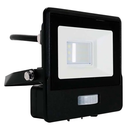 Proiector LED SMD 10W 6400K IP65 CU SENZOR MISCARE - NEGRU