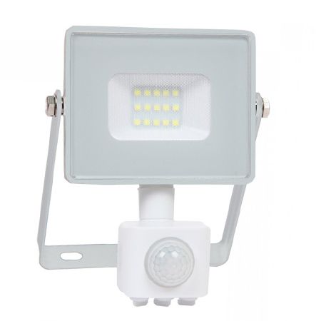 Proiector LED SMD 10W 6400K IP65 CU SENZOR MISCARE - ALB