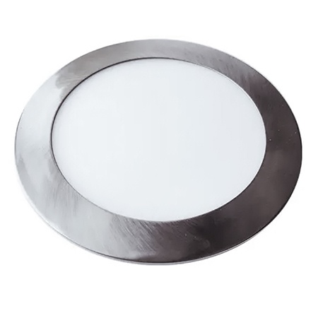 PANOU LED SLIM ROTUND 12W 6400K - NICKEL