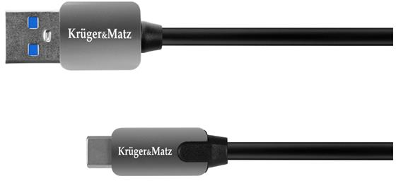 Cablu KRUGER & MATZ KM0347 USB/USB-C 0,5m Negru