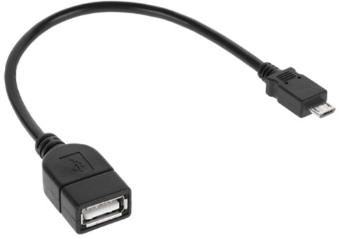 Cablu de conectare mufa USB tip " A" - mufa micro USB 20cm OTG