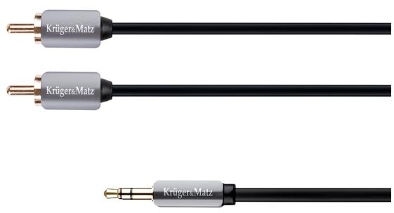 Cablu KRUGER & MATZ JACK 3.5 stereo/2xCINCH 1m KM0309