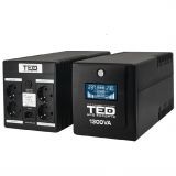 UPS 1300VA/750W LCD Line Interactive AVR 4 schuko USB Management TED Electric TED001580 DZ088392 - 1 | YEO