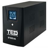 UPS 2100VA/1200W LCD Line Interactive AVR 2 schuko 2x9Ah USB Management TED Electric TED001603 - 1 | YEO