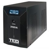 UPS 3100VA/1800W LCD Line Interactive AVR 3 schuko USB Management TED Electric TED001627 - 2 | YEO