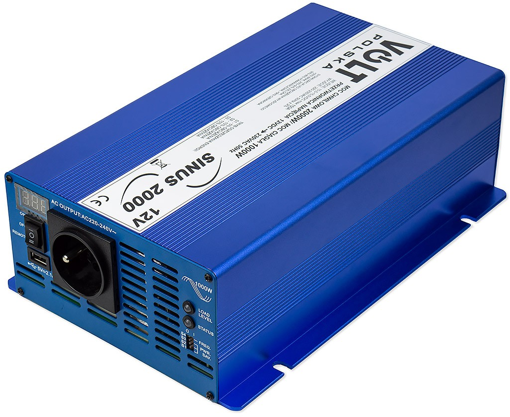 Invertor auto 12v 220v SINUS ECO 2000 12/230V (1000/2000W) - 1 | YEO