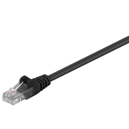 cablu de retea u/utp goobay, cat5e, patch cord, 15m, negru