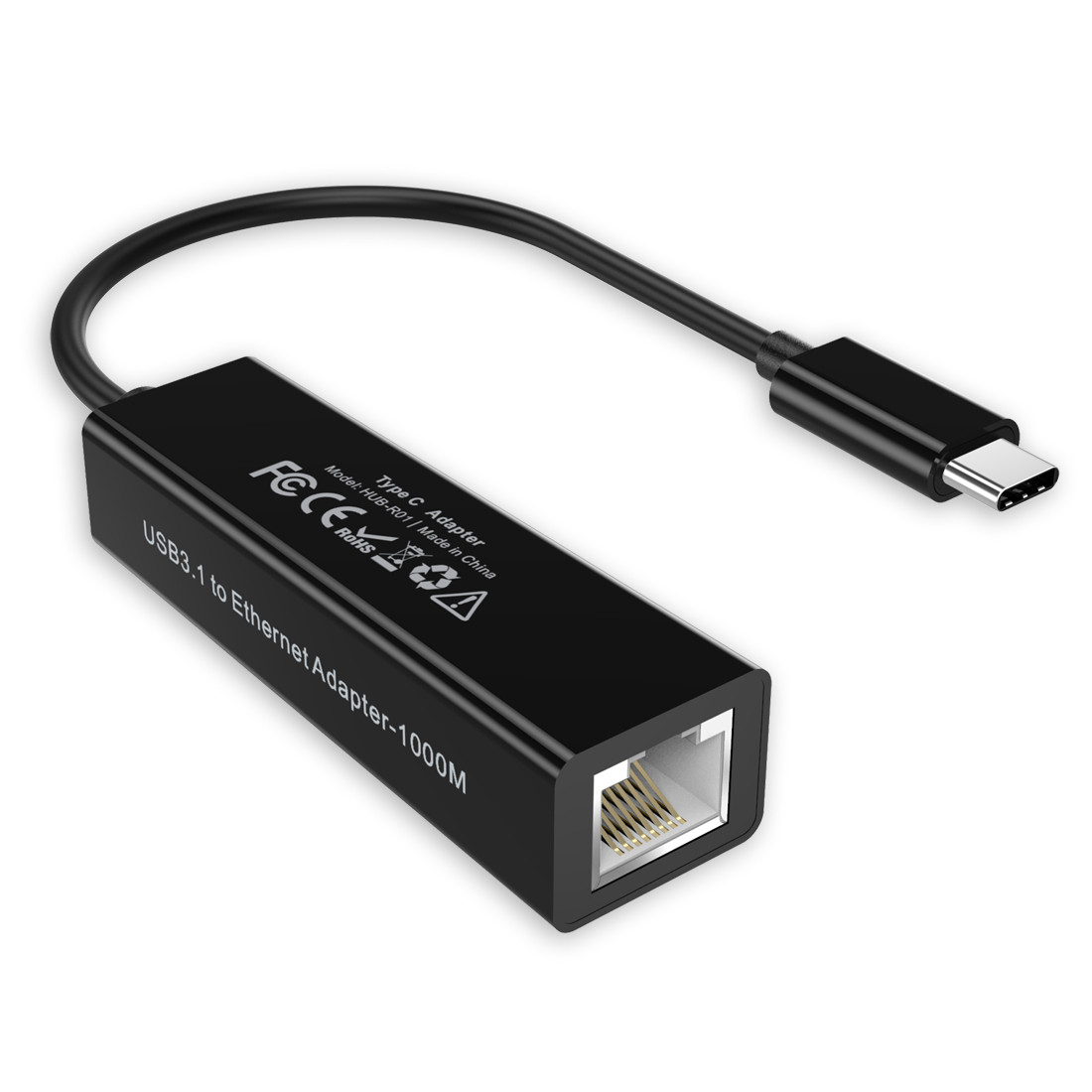 adaptor usb-c tata - rj45 mama choetech r01 gigabit negru